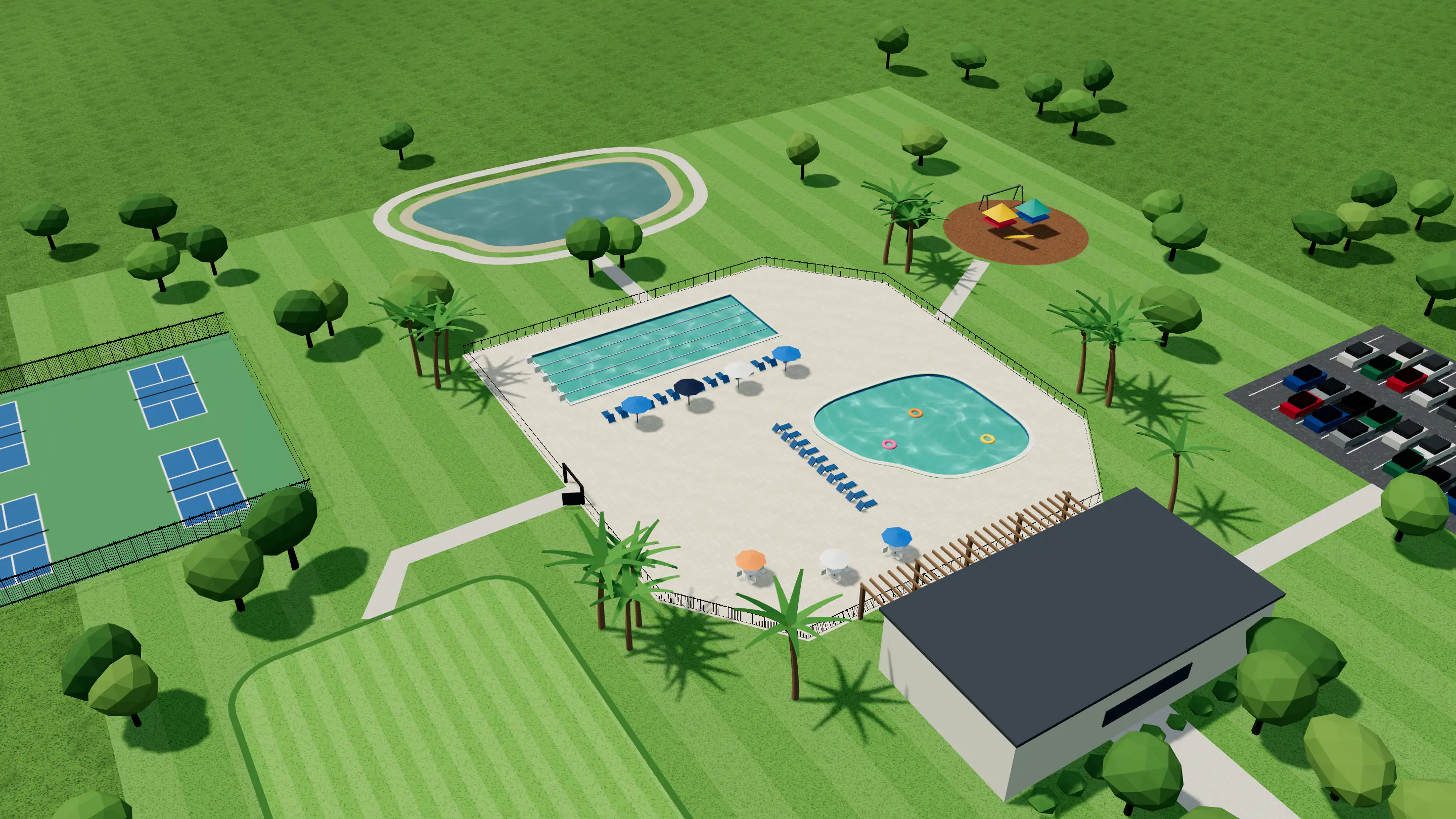 A 3D model of Willow Creek's amenity centre